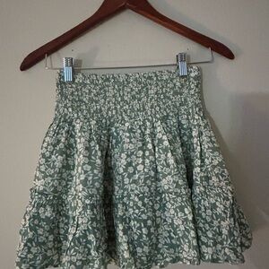 Floral Green Skirt